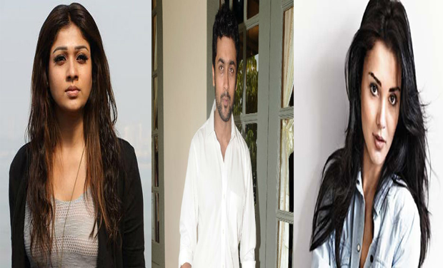 Nayanthara (left), Suriya and Amy Jackson (Photo: DC archives) Nayanthara (left), Suriya and Amy Jackson (Photo: DC archives)